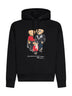 Felpa con cappuccio Polo Bear in misto cotone nero