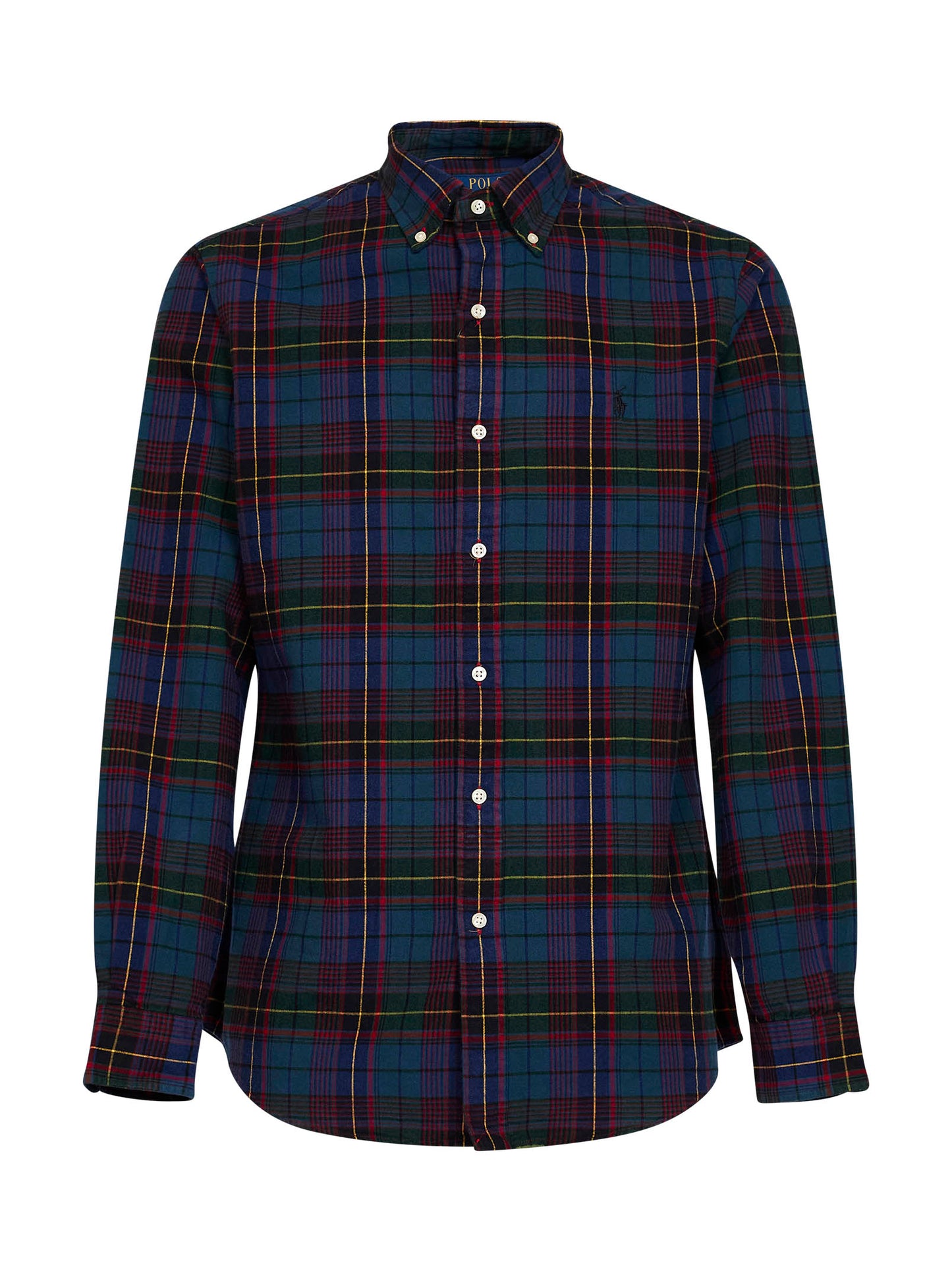 Camicia Oxford spazzolata in cotone multicolore