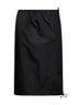 Black Re-Nylon straight midi skirt