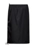 Black Re-Nylon straight midi skirt