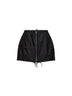 Black Re-Nylon zip-up mini skirt