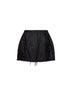 Black Re-Nylon zip-up mini skirt