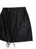 Black Re-Nylon zip-up mini skirt
