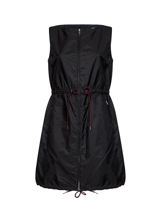 Black lightweight Re-Nylon short dress