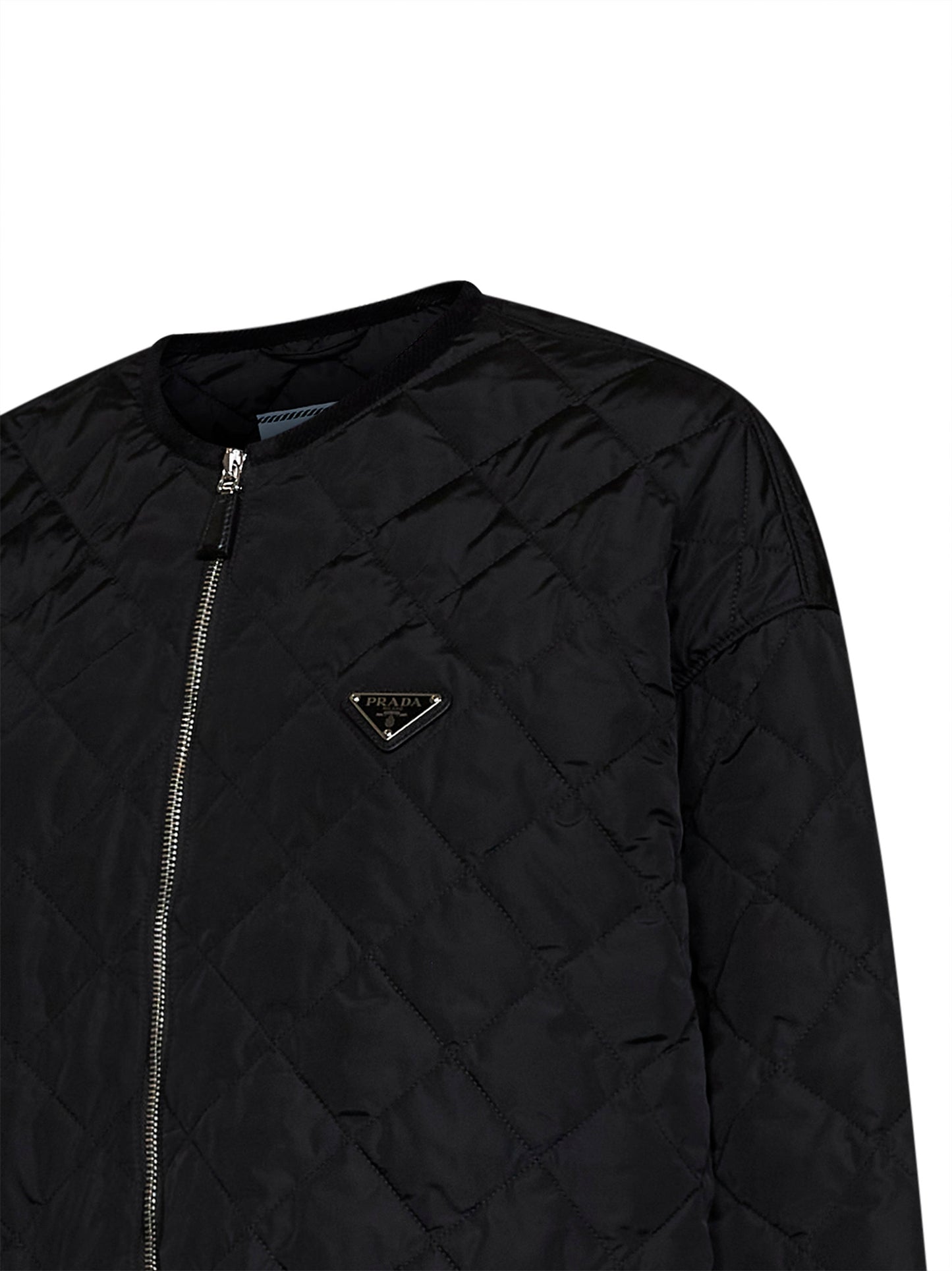 Black lightweight quilted Re-Nylon jacket