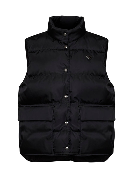 Gilet imbottito in Re-Nylon nero