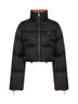 Black Re-Nylon cropped down jacket