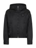 Blouson con cappuccio in Re-Nylon nero