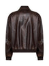 Blouson in nappa effetto vintage moro