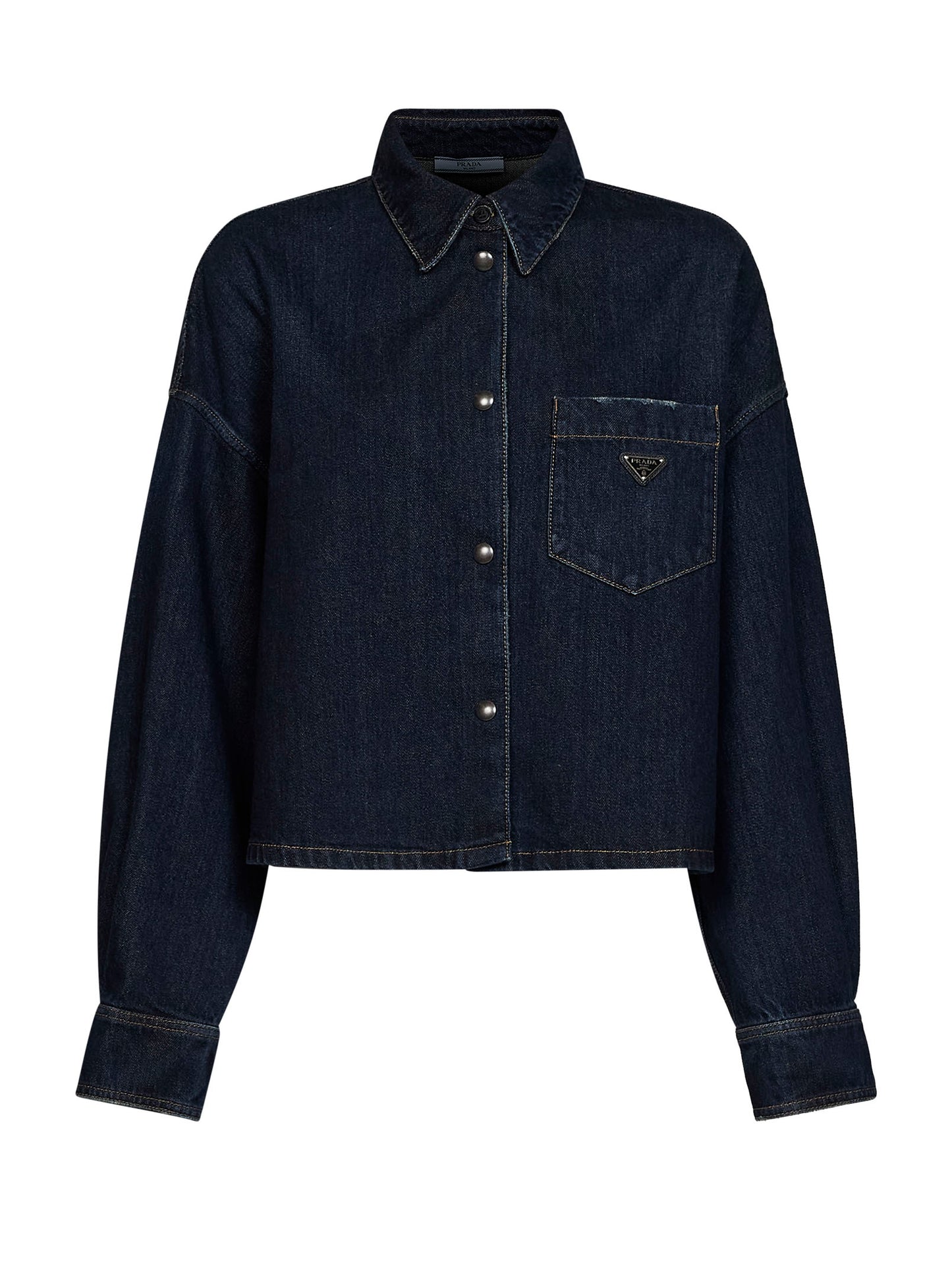 Camicia in denim di cotone blu