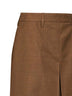 Tobacco virgin wool midi skirt