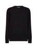 Maglia girocollo in lana cashmere ebano