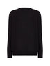 Maglia girocollo in lana cashmere ebano