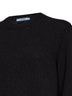 Maglia girocollo in lana cashmere ebano