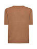 Maglia in cashmere cammello con foulard ricamato