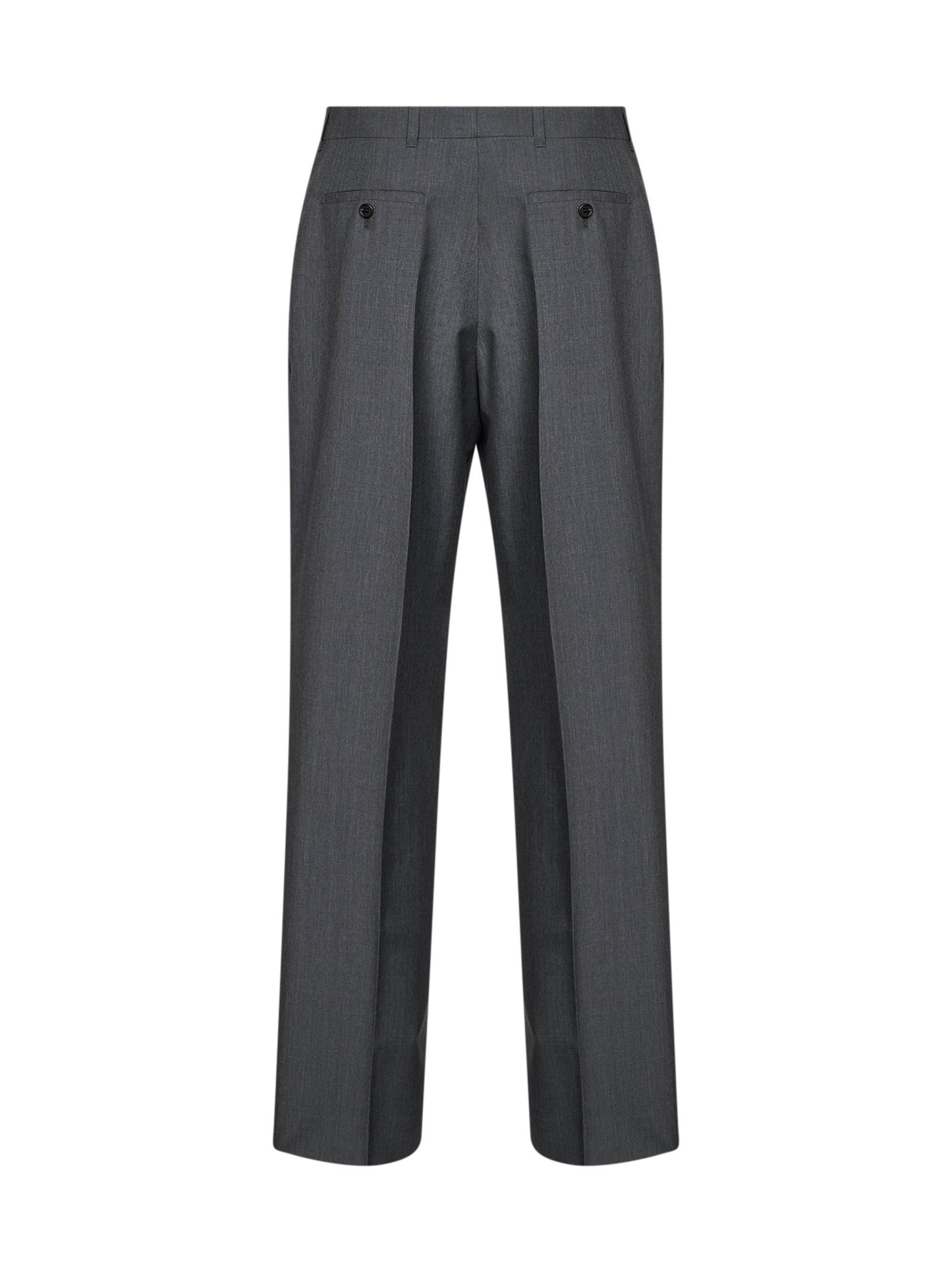 Pantaloni dritti in light mohair ardesia
