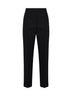 Pantaloni dritti in gabardine compact nera