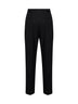 Pantaloni dritti in gabardine compact nera