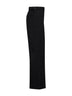 Pantaloni dritti in gabardine compact nera