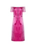 Abito midi in duchesse washed fucsia