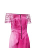 Abito midi in duchesse washed fucsia