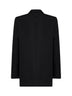 Black compact gabardine single-breasted blazer