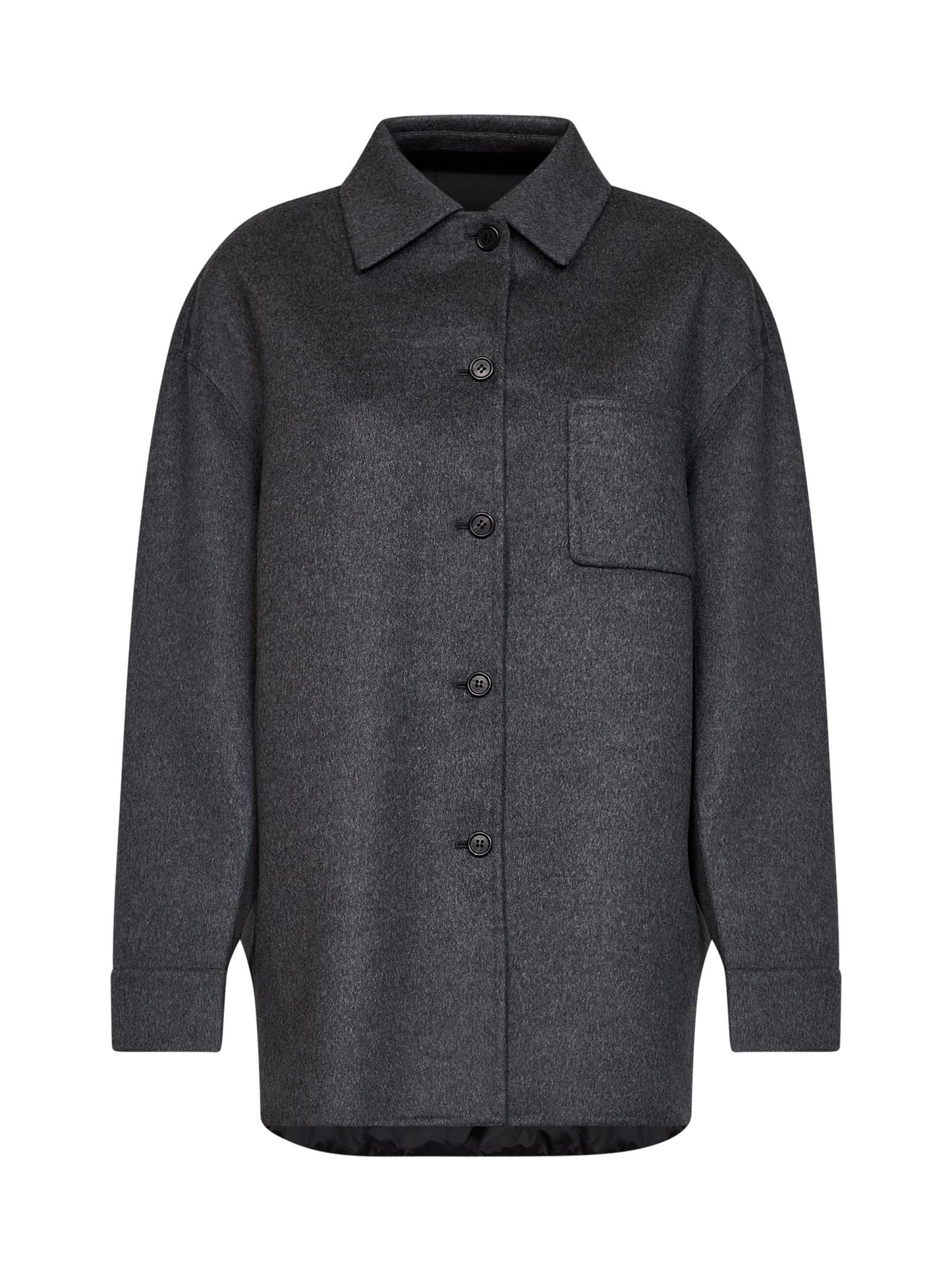 Giacca camicia reversibile in cashmere e Re-Nylon