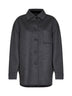 Giacca camicia reversibile in cashmere e Re-Nylon