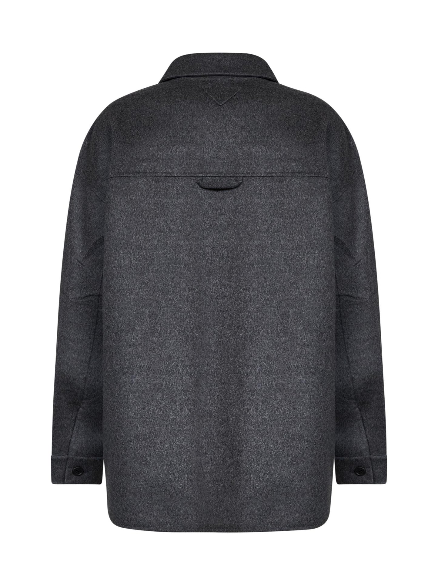 Giacca camicia reversibile in cashmere e Re-Nylon