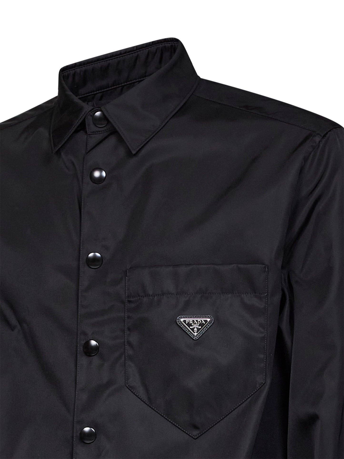 Camicia in Re-Nylon nero
