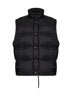 Black Re-Nylon down jacket with detachable sleeves