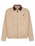 Cord cotton jacket with leather details