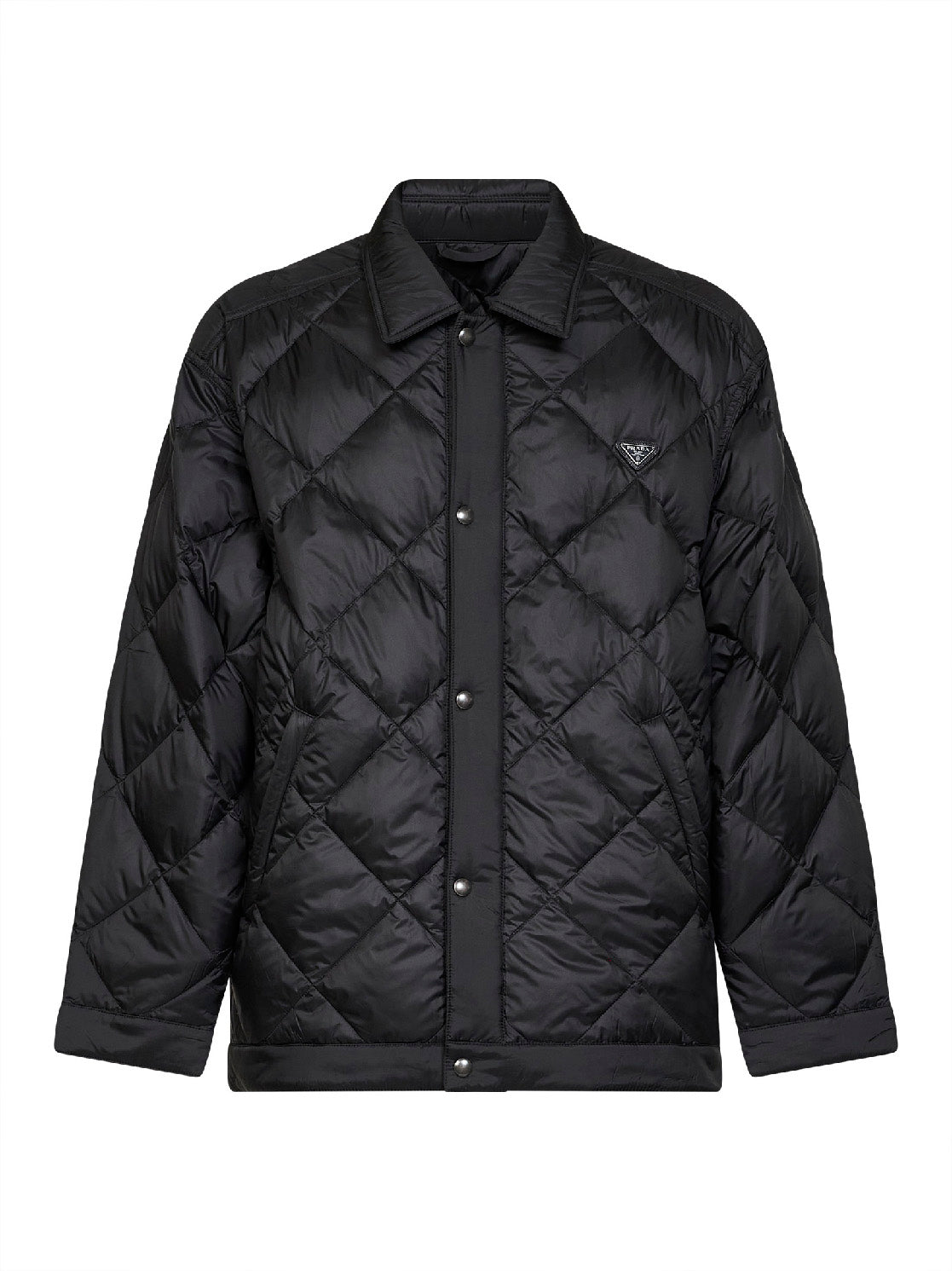 Piumino trapuntato in Re-Nylon nero