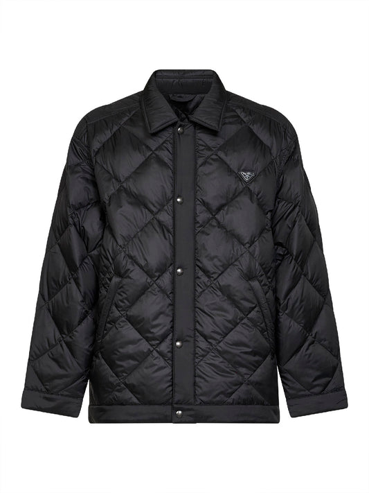 Piumino trapuntato in Re-Nylon nero