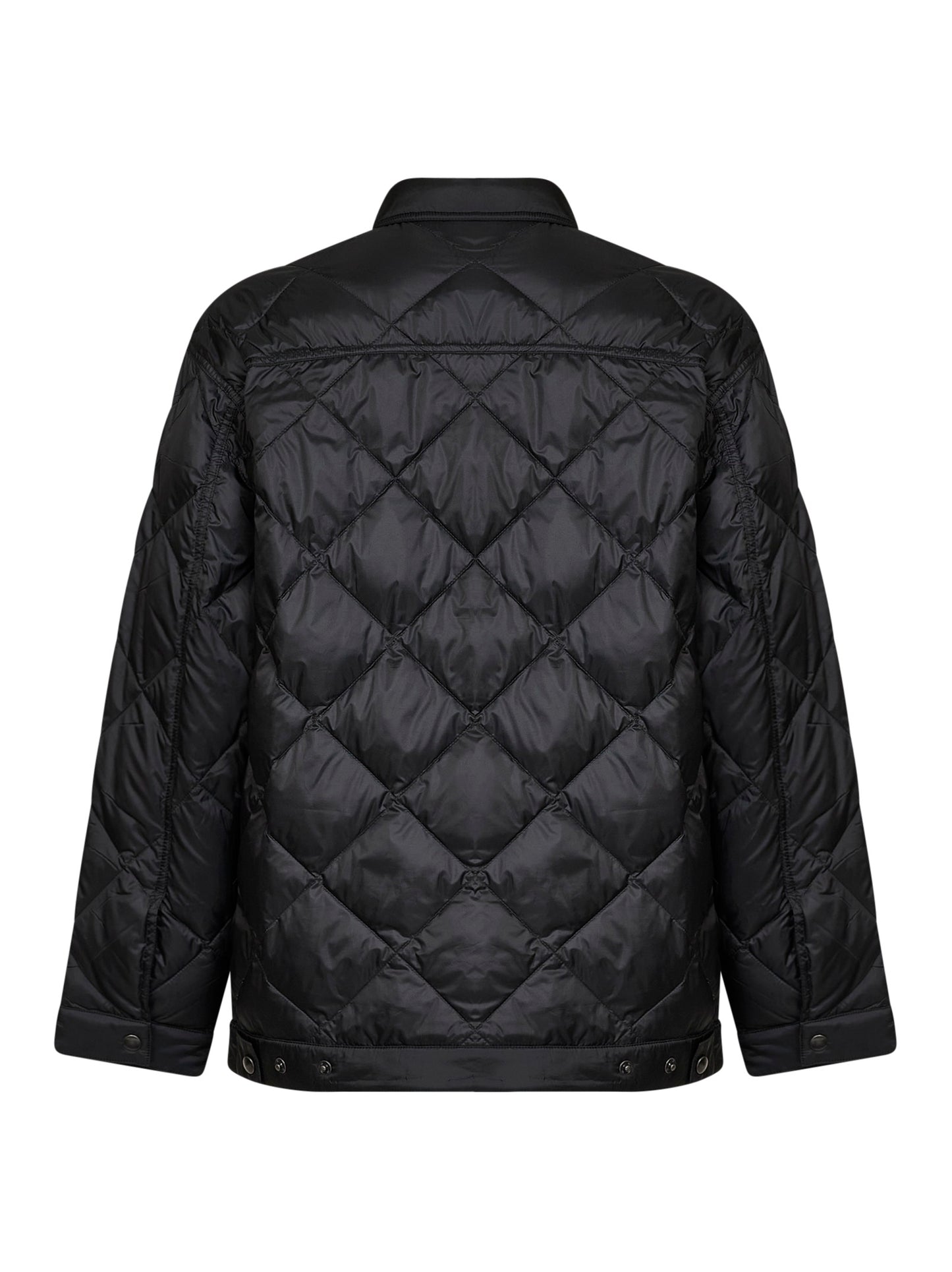 Piumino trapuntato in Re-Nylon nero