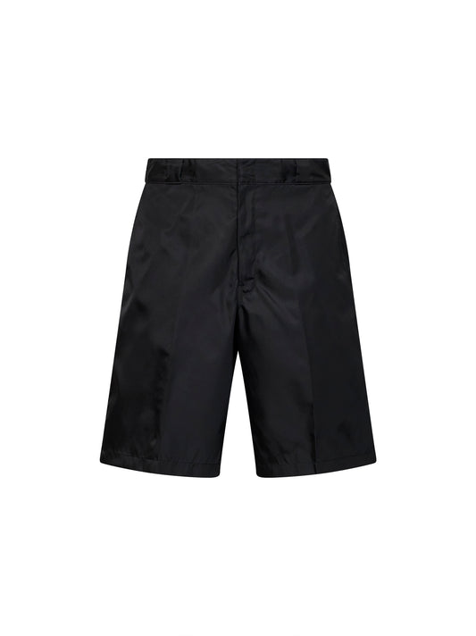 Black Re-Nylon Bermuda shorts