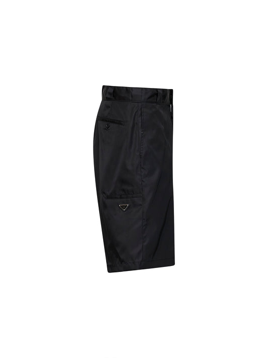 Black Re-Nylon Bermuda shorts