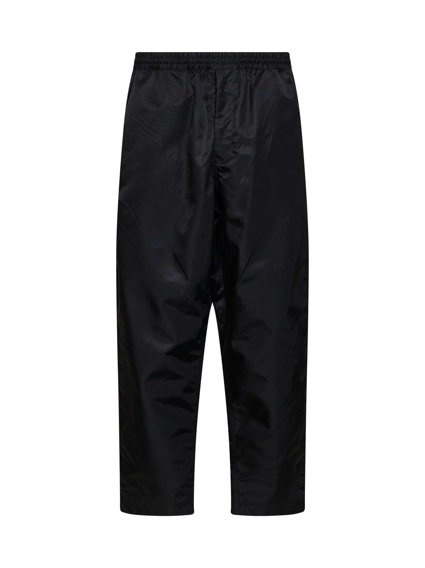 Pantaloni in Re-Nylon nero con vita elasticizzata