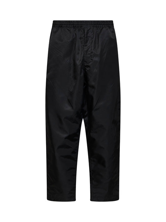 Black Re-Nylon trousers with elasticated waistband