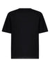 T-shirt girocollo in jersey e Re-Nylon nero