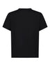 Black cotton T-shirt with triangle logo