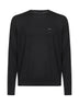 Black wool crewneck sweater