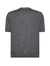 Slate grey lightweight virgin wool knit crewneck sweater