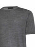 Slate grey lightweight virgin wool knit crewneck sweater