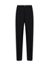Black mohair-wool trousers with triangle logo