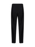 Black mohair-wool trousers with triangle logo