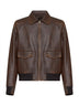 Burnt vintage leather blouson