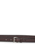Coffee antiqued nappa leather belt