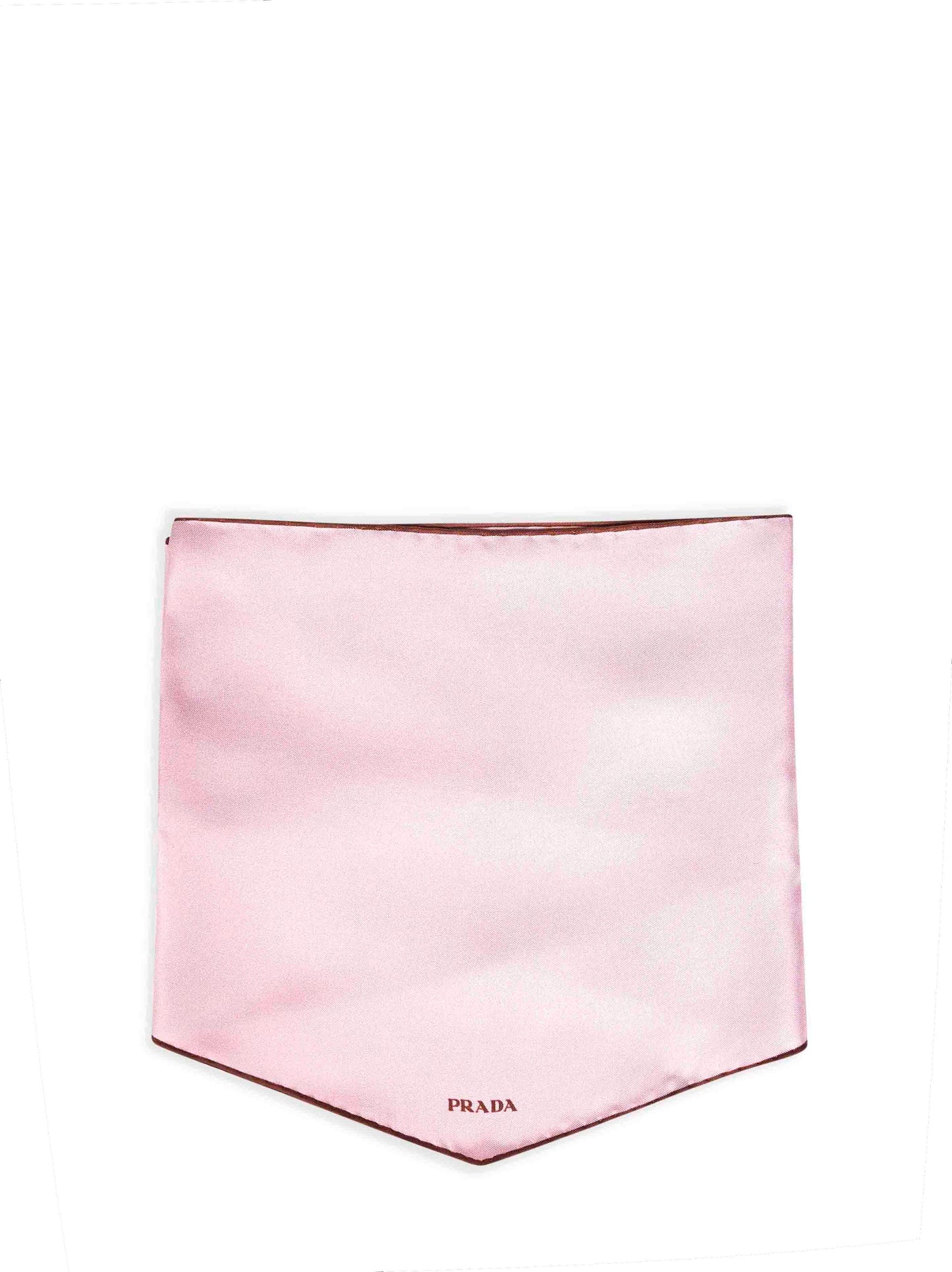 Heather pink printed silk twill scarf