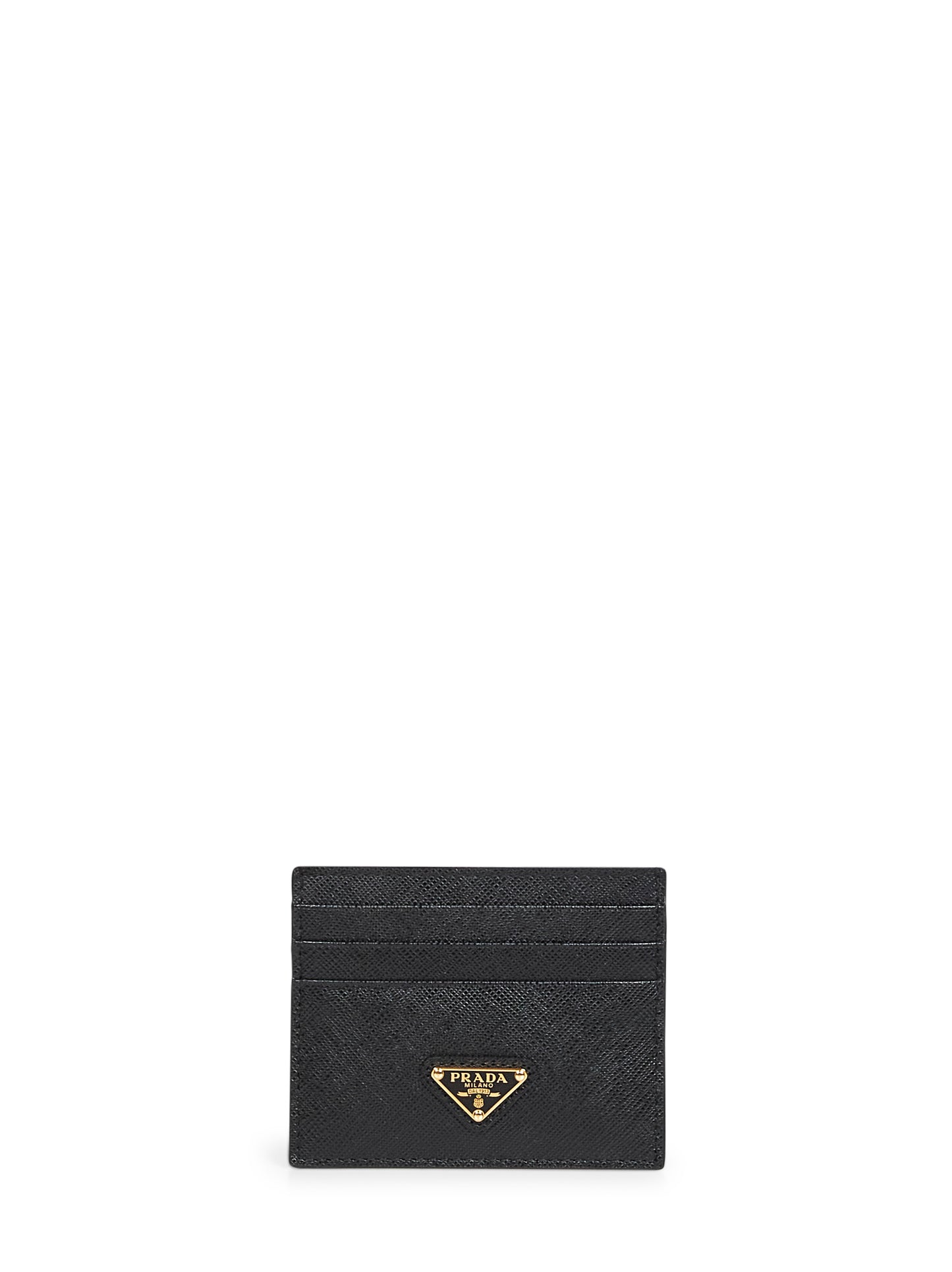 Portacarte in pelle Saffiano nera